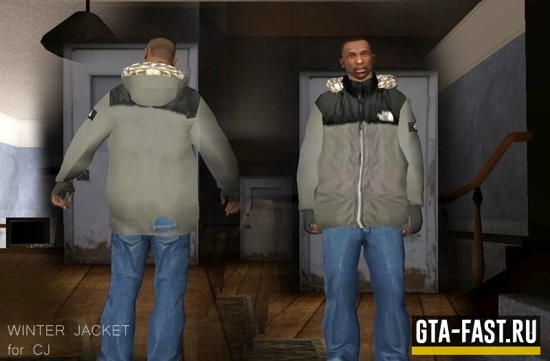 Зимний скин CJ для ГТА САМП