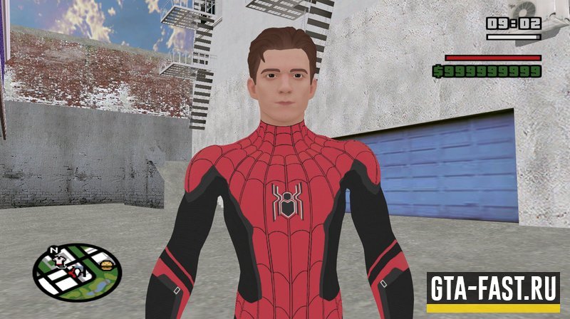 Скин человека паука для GTA: San Andreas